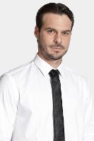 Gravata Aramis Jacquard Seda Gradient Preto - 2