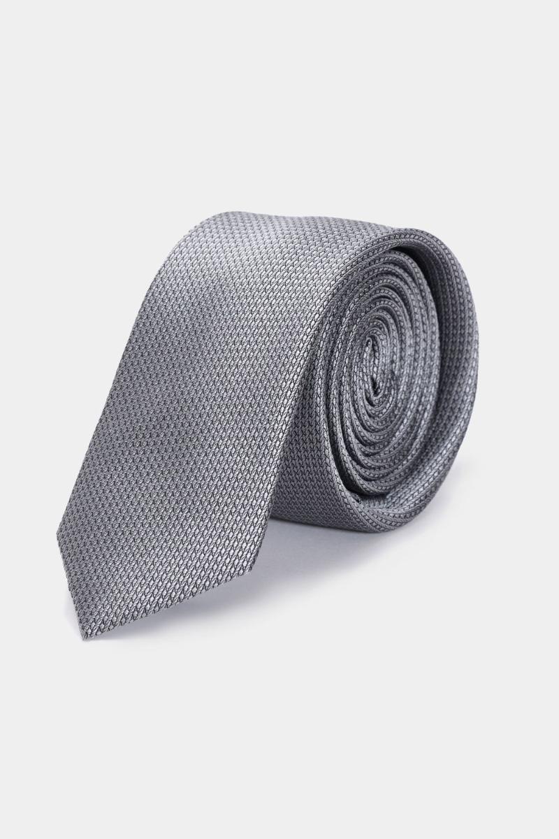 Gravata Aramis Jacquard Seda Root Cinza - 1