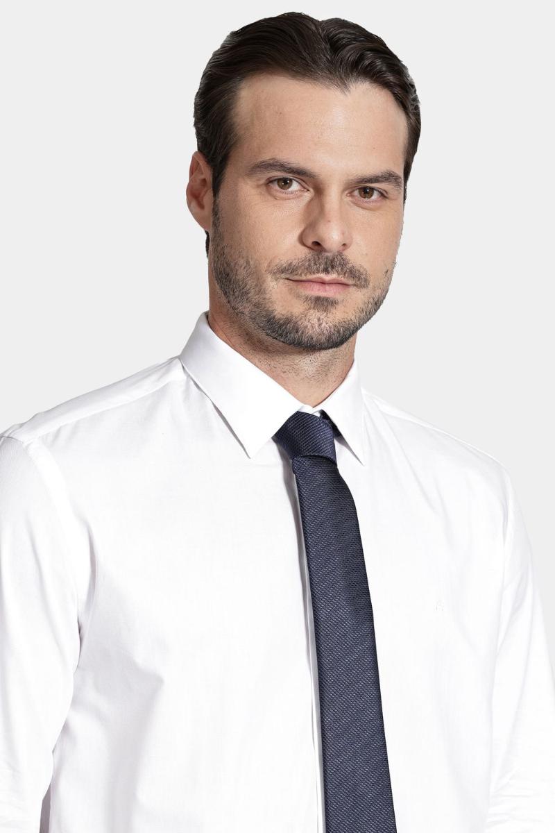 Gravata Aramis Jacquard Seda Diamond Marinho - 2