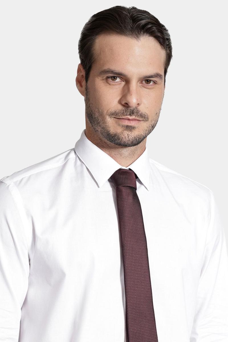 Gravata Aramis Jacquard Seda  Vinho - 2