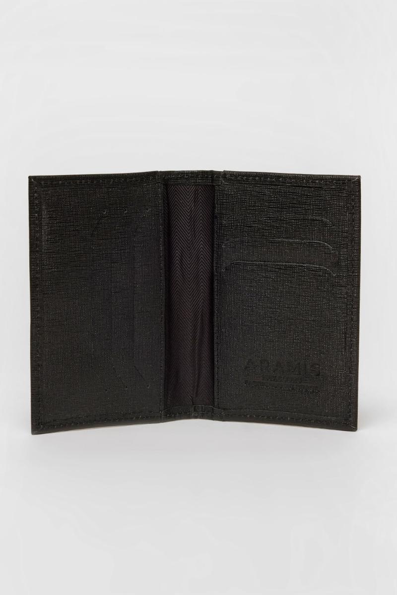 Carteira Aramis de Couro Textura e Rec  Preto - 2