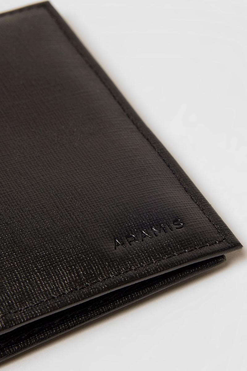 Carteira Aramis de Couro Textura e Rec  Preto - 4