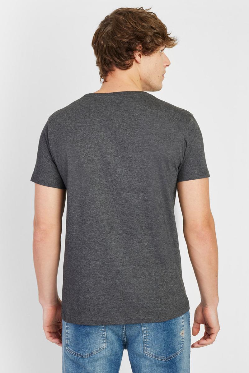 Camiseta Aramis Manga Curta Malha Lisa Grafite - 4
