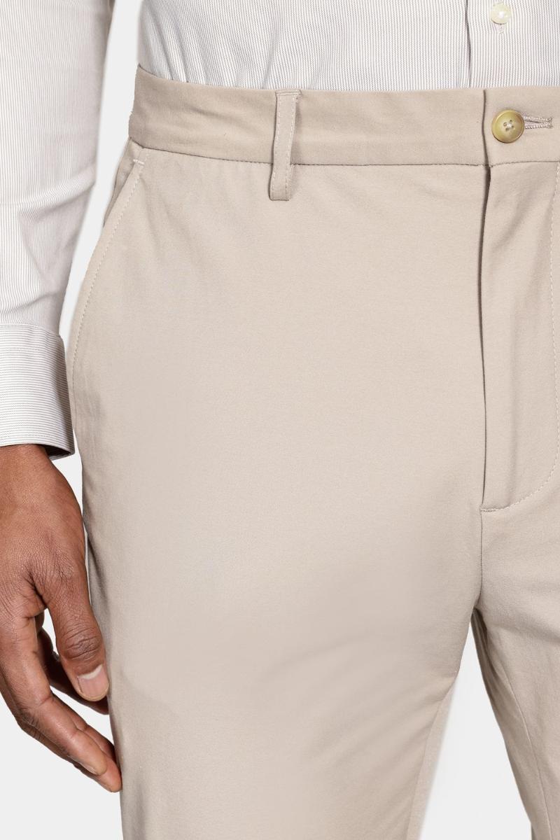 Calça Aramis Alfaiataria Algodão Soft Super Slim Caqui - 4