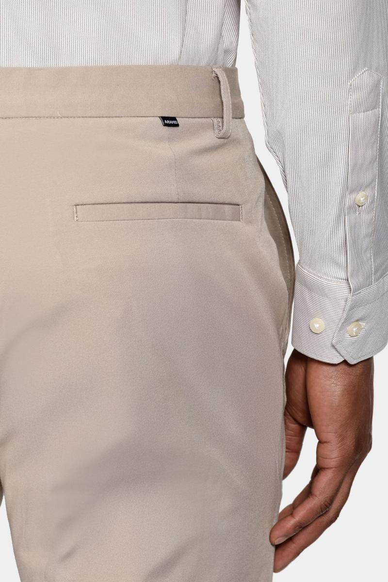 Calça Aramis Alfaiataria Algodão Soft Super Slim Caqui - 5
