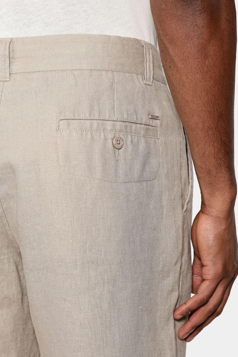Bermuda Aramis Alfaiataria Linho Caqui - 5