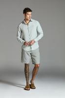 Bermuda Aramis  Linho Bolso Faca Verde Militar - 7