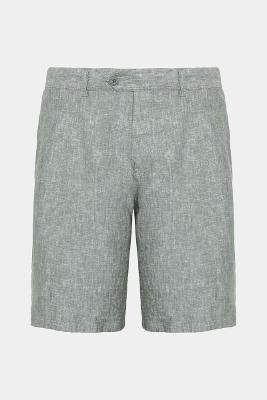 Bermuda Aramis  Linho Bolso Faca Verde Militar