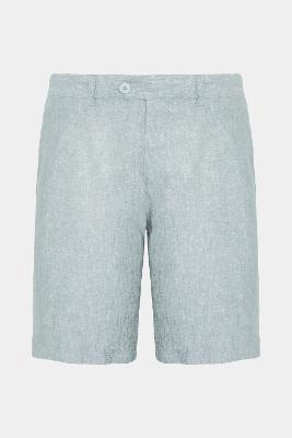 Bermuda Aramis  Linho Bolso Faca Azul Claro