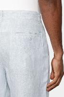 Bermuda Aramis  Linho Bolso Faca Azul Claro - 5