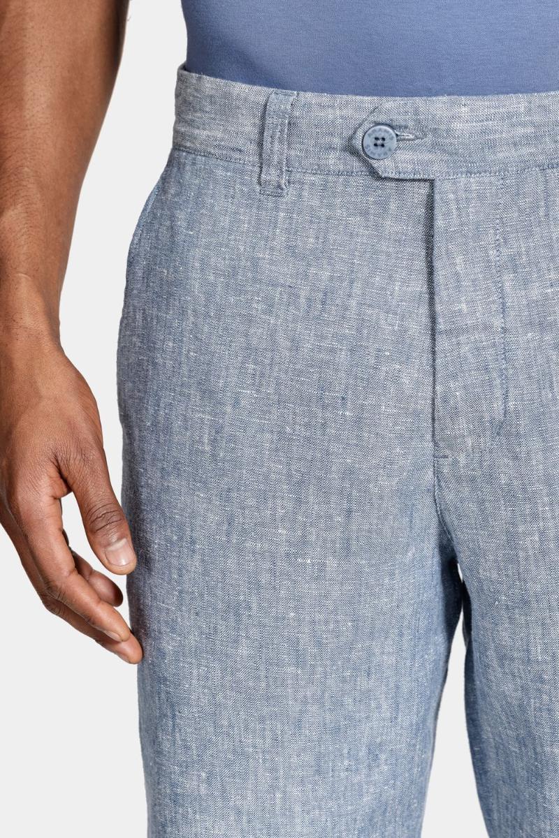 Bermuda Aramis  Linho Bolso Faca Marinho - 4