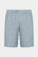 Bermuda Aramis  Linho Bolso Faca Marinho - 1