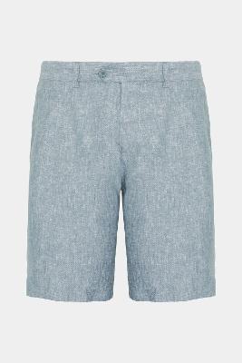 Bermuda Aramis  Linho Bolso Faca Marinho