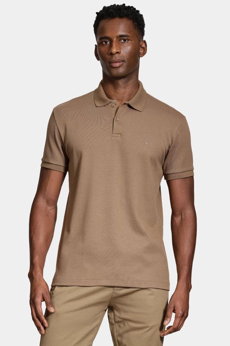 Polo Aramis Manga Curta Quadrile Castor - 1