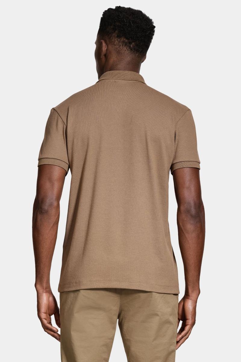 Polo Aramis Manga Curta Quadrile Castor - 4