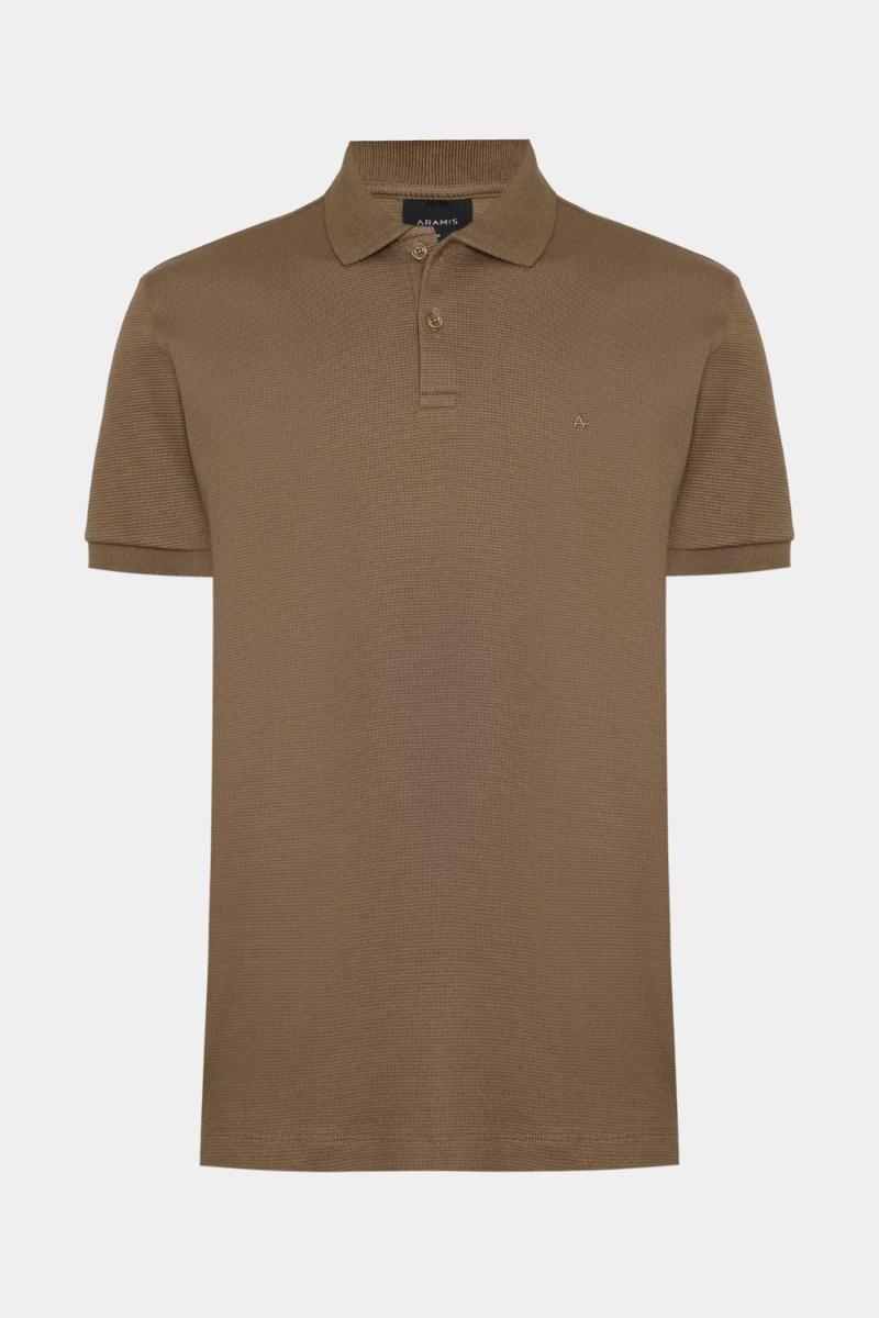Polo Aramis Manga Curta Quadrile Castor - 5