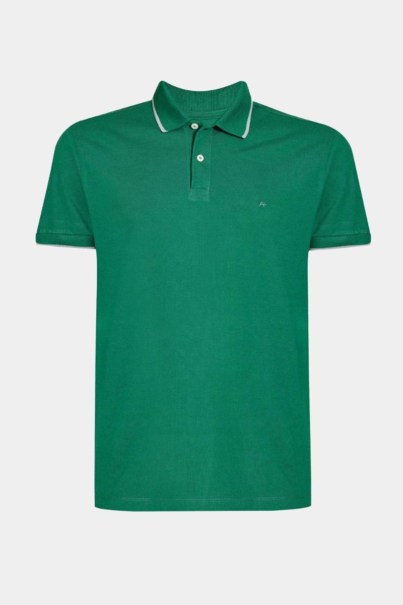 Polo Aramis Classic 1 Friso Verde Amaz Com Cinza Claro - 1
