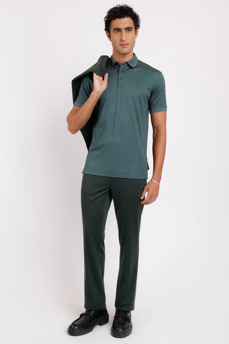 Polo Aramis Interlock Tech Manga Curta Verde Esmeralda - 2