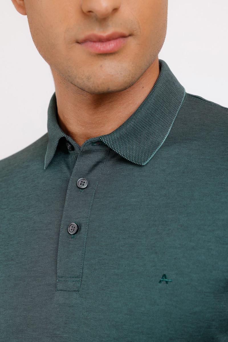 Polo Aramis Interlock Tech Manga Curta Verde Esmeralda - 3