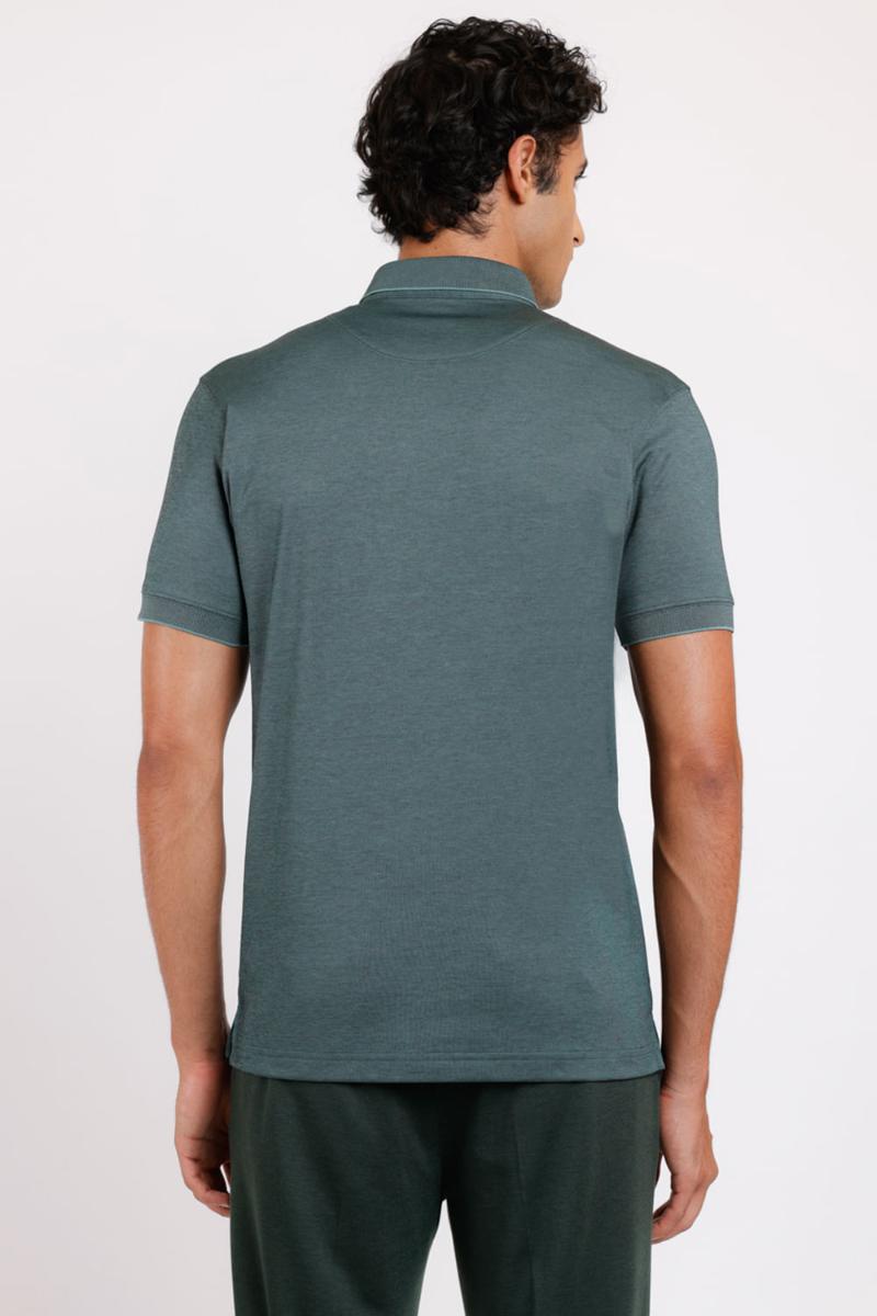 Polo Aramis Interlock Tech Manga Curta Verde Esmeralda - 4