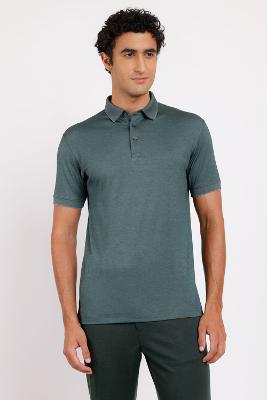 Polo Aramis Interlock Tech Manga Curta Verde Esmeralda