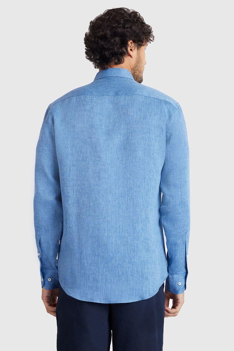 Camisa Aramis Manga Longa Slim Linho Irlandês Indigo 112 - 4