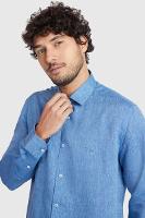 Camisa Aramis Manga Longa Slim Linho Irlandês Indigo 112 - 3