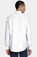 Camisa Aramis Manga Longa Slim Xadrez Branco Com Azul