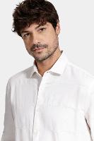 Camisa Aramis Manga Longa Regular Algodão Capri Natural - 7