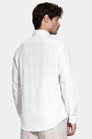 Camisa Aramis Manga Longa Regular Algodão Capri Natural - 8