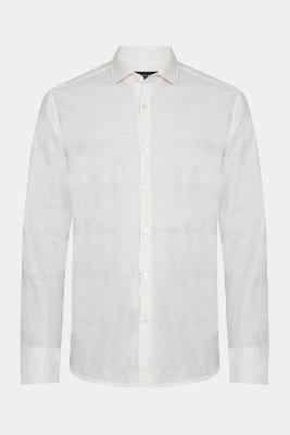 Camisa Aramis Manga Longa Regular Algodão Capri Natural