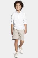 Camisa Aramis Manga Longa Infantil Bata Flamê Branco - 2