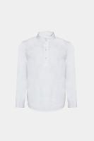 Camisa Aramis Manga Longa Infantil Bata Flamê Branco - 5