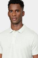 Polo Aramis Manga Curta Algodão Com Linho Verde Agua