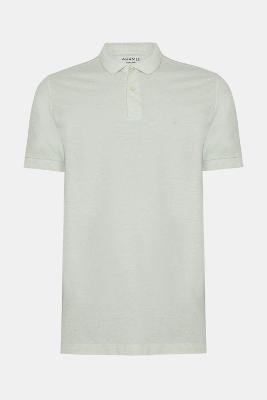 Polo Aramis Manga Curta Algodão Com Linho