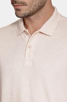 Polo Aramis Manga Curta Algodão Com Linho Salmao - 3