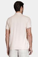 Polo Aramis Manga Curta Algodão Com Linho Salmao