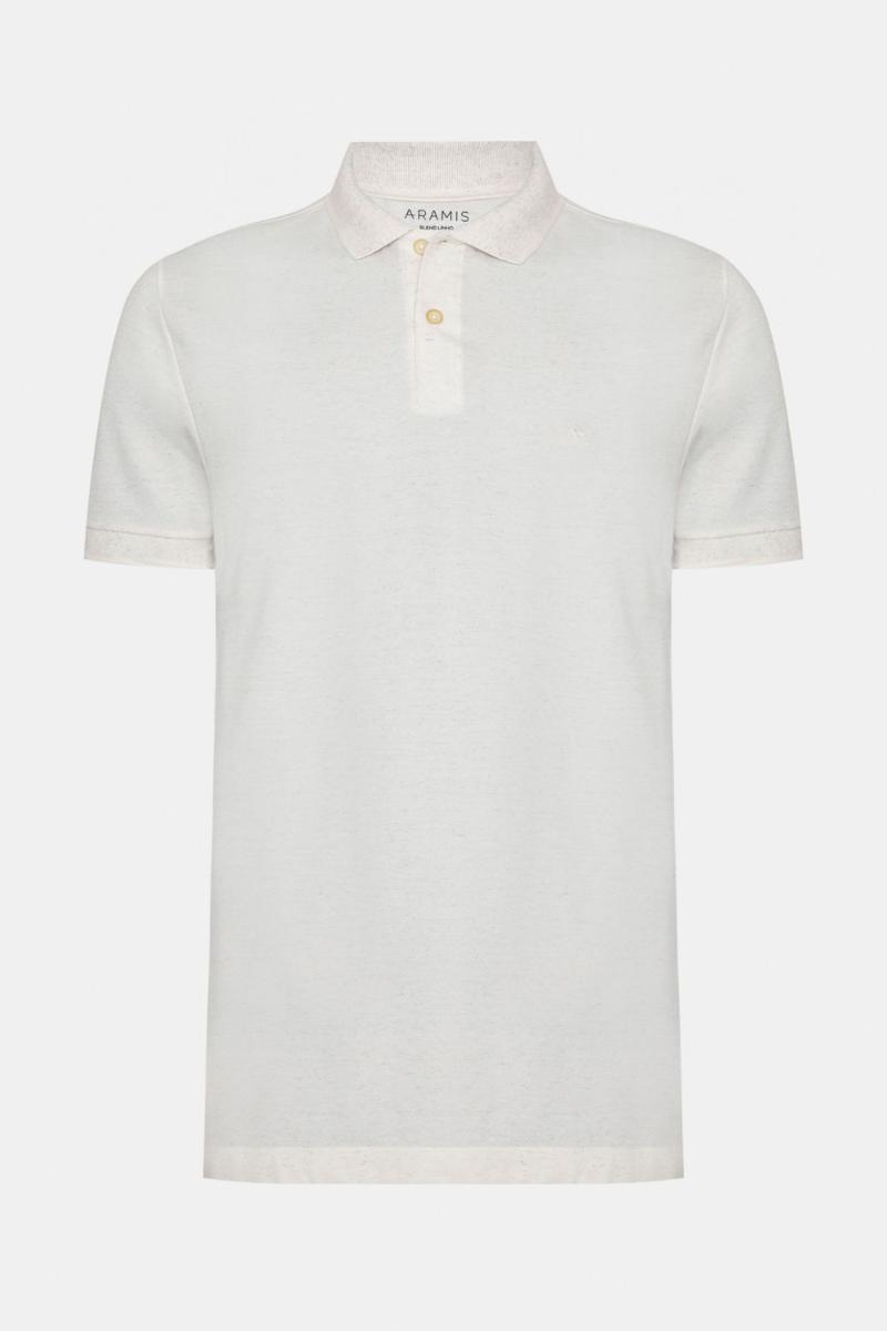 Polo Aramis Manga Curta Algodão Com Linho Natural - 1