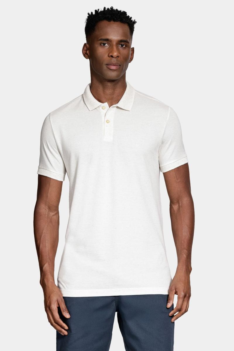 Polo Aramis Manga Curta Algodão Com Linho Natural - 2