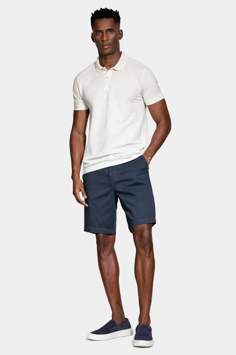 Polo Aramis Manga Curta Algodão Com Linho Natural - 3