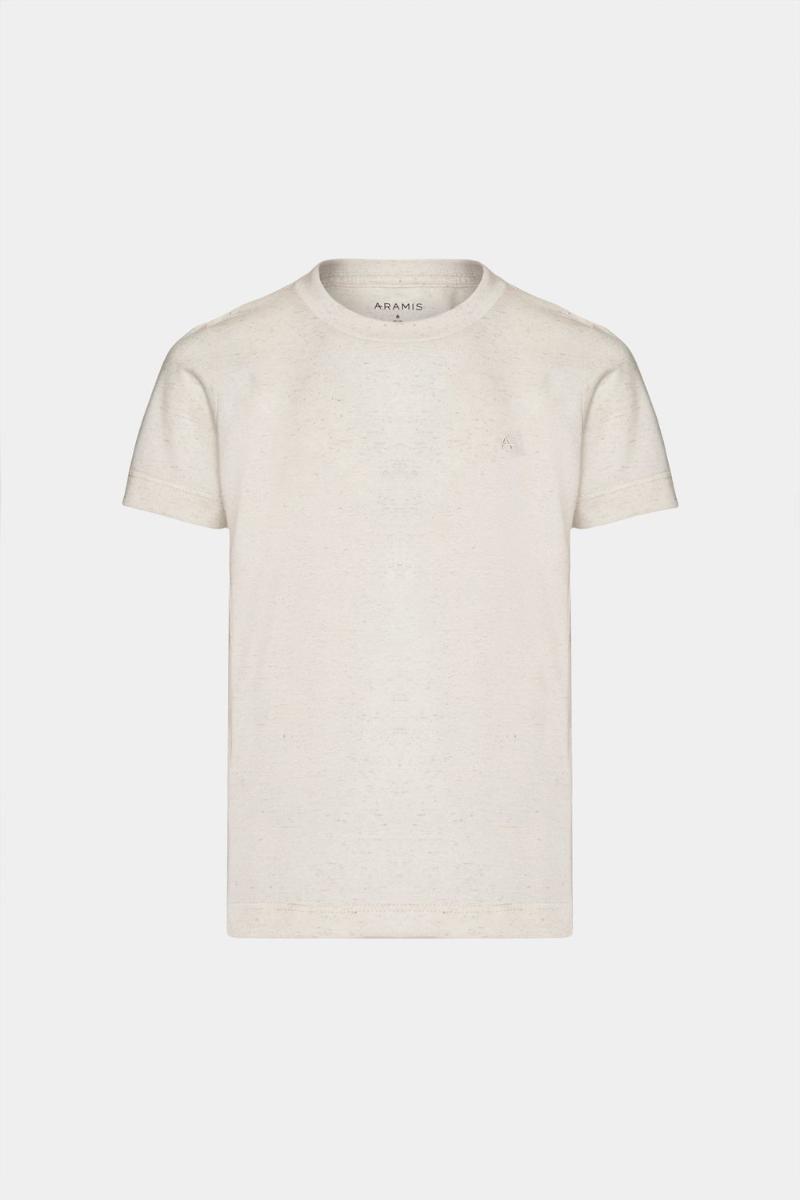 Camiseta Aramis Manga Curta Infantil Linho Natural - 1