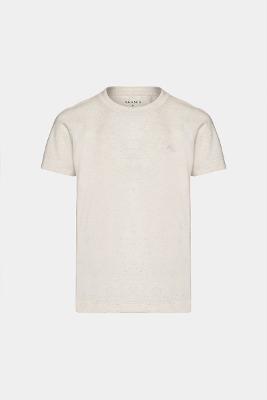 Camiseta Aramis Manga Curta Infantil Linho Natural