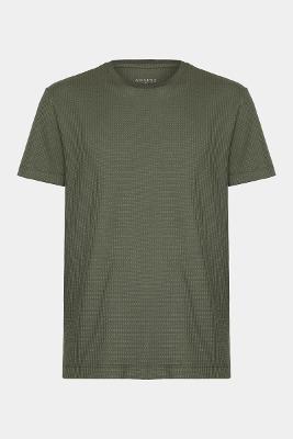 Camiseta Aramis Manga Curta Canelado Vegas Verde Militar