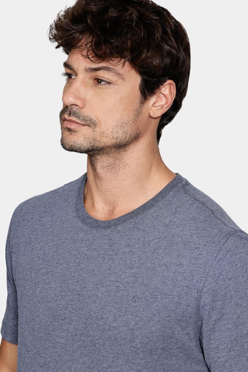 Camiseta Aramis Comfort Melange Soft Navy - 4