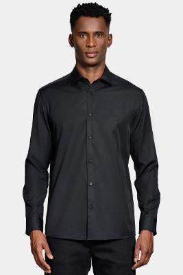 Camisa Aramis Regular Tricoline Manga Longa Preto