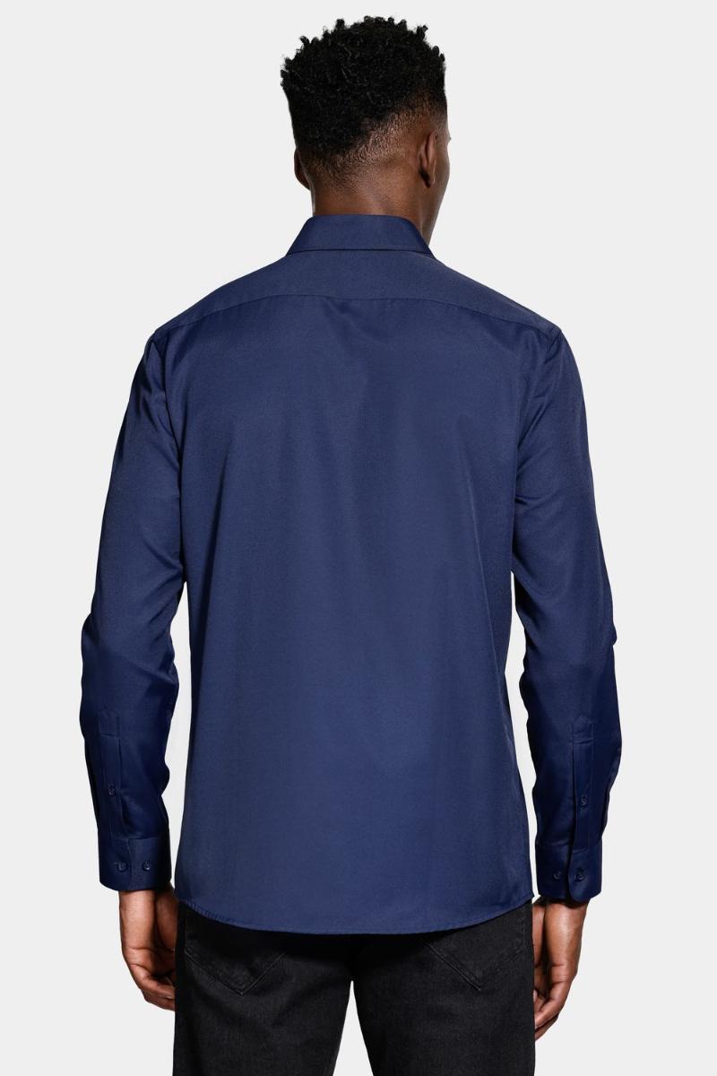 Camisa Aramis Regular Tricoline Manga Longa Marinho - 4