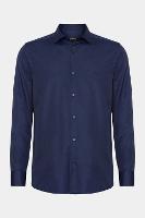 Camisa Aramis Regular Tricoline Manga Longa Marinho - 5