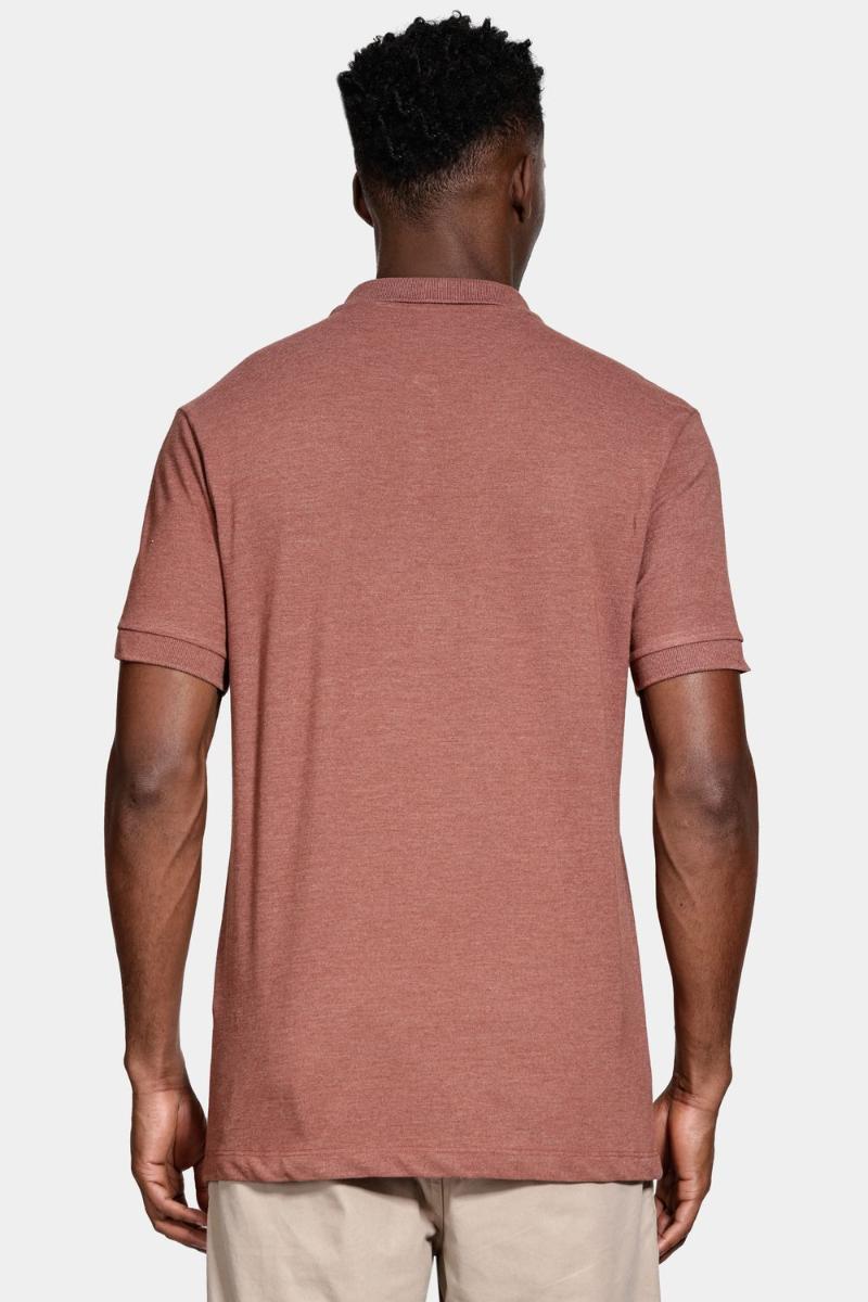 Polo Aramis Manga Curta Pontilhada Black Out Tijolo - 5