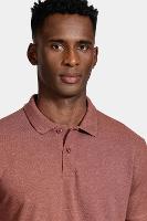 Polo Aramis Manga Curta Pontilhada Black Out Tijolo