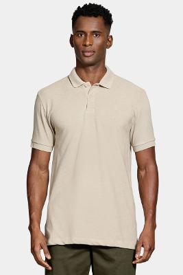 Polo Aramis Manga Curta Pontilhada Black Out Bege